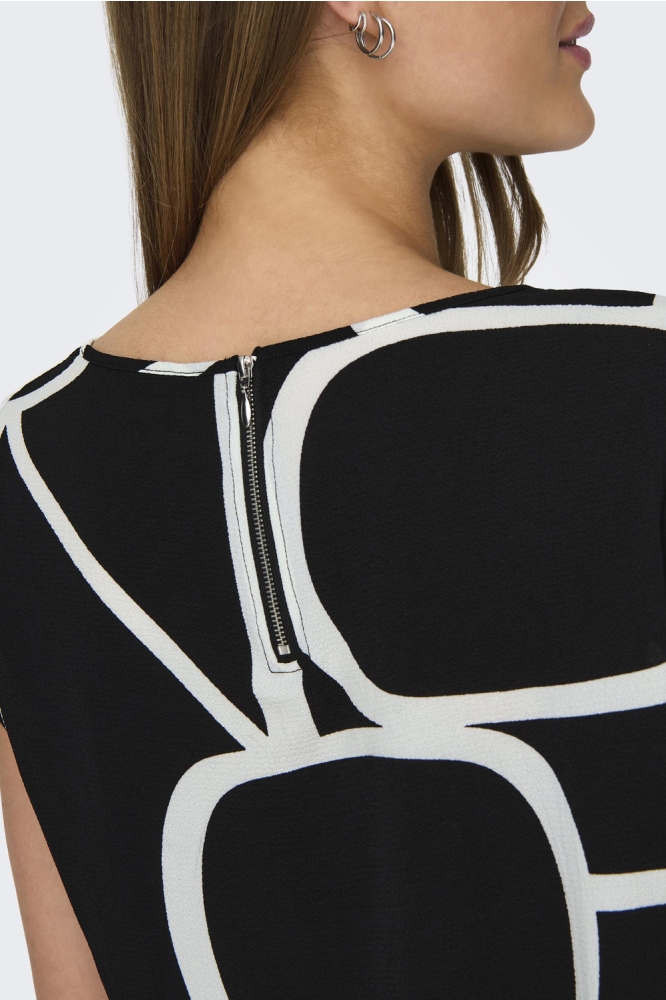 ONLVIC S/S AOP TOP NOOS PTM 15161116 Black/Maritime g